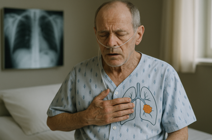 폐암 환자 사진