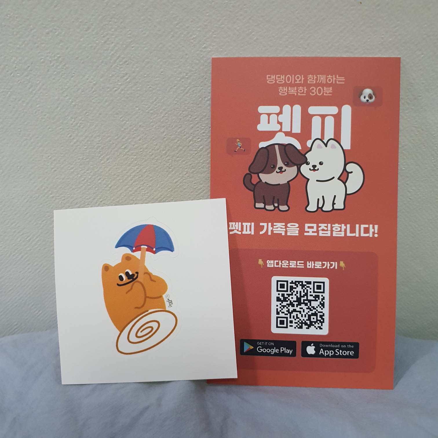 펫피 광고지와 스티커
