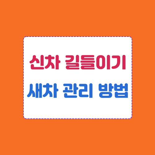 신차길들이기방법 이미지