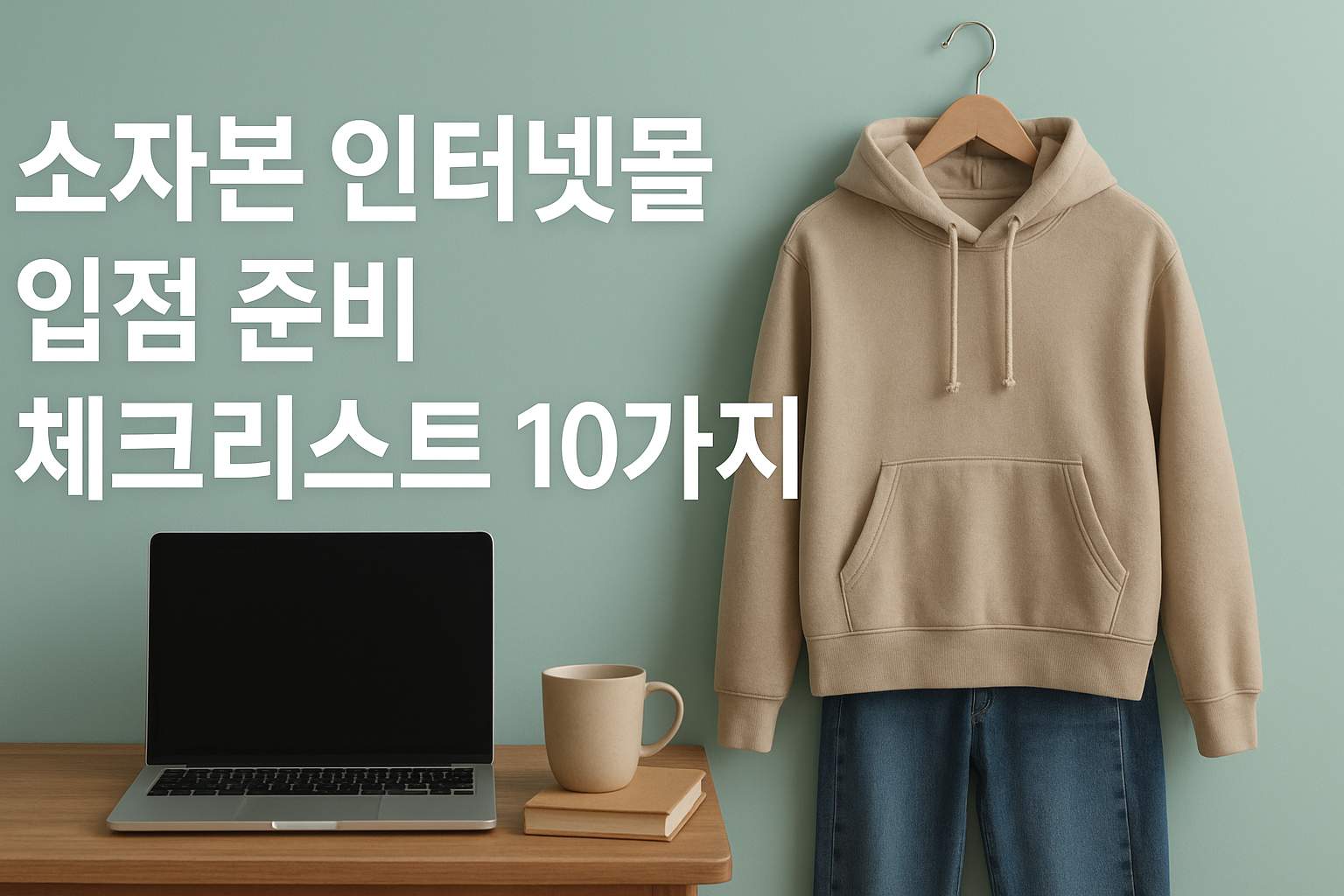 소자본 인터넷몰 입점 준비 체크리스트 10가지 썸네일-노트북, 후디,블루진 이미지