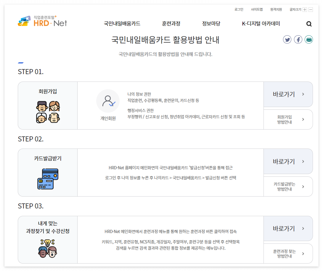 내일배움카드 사용법