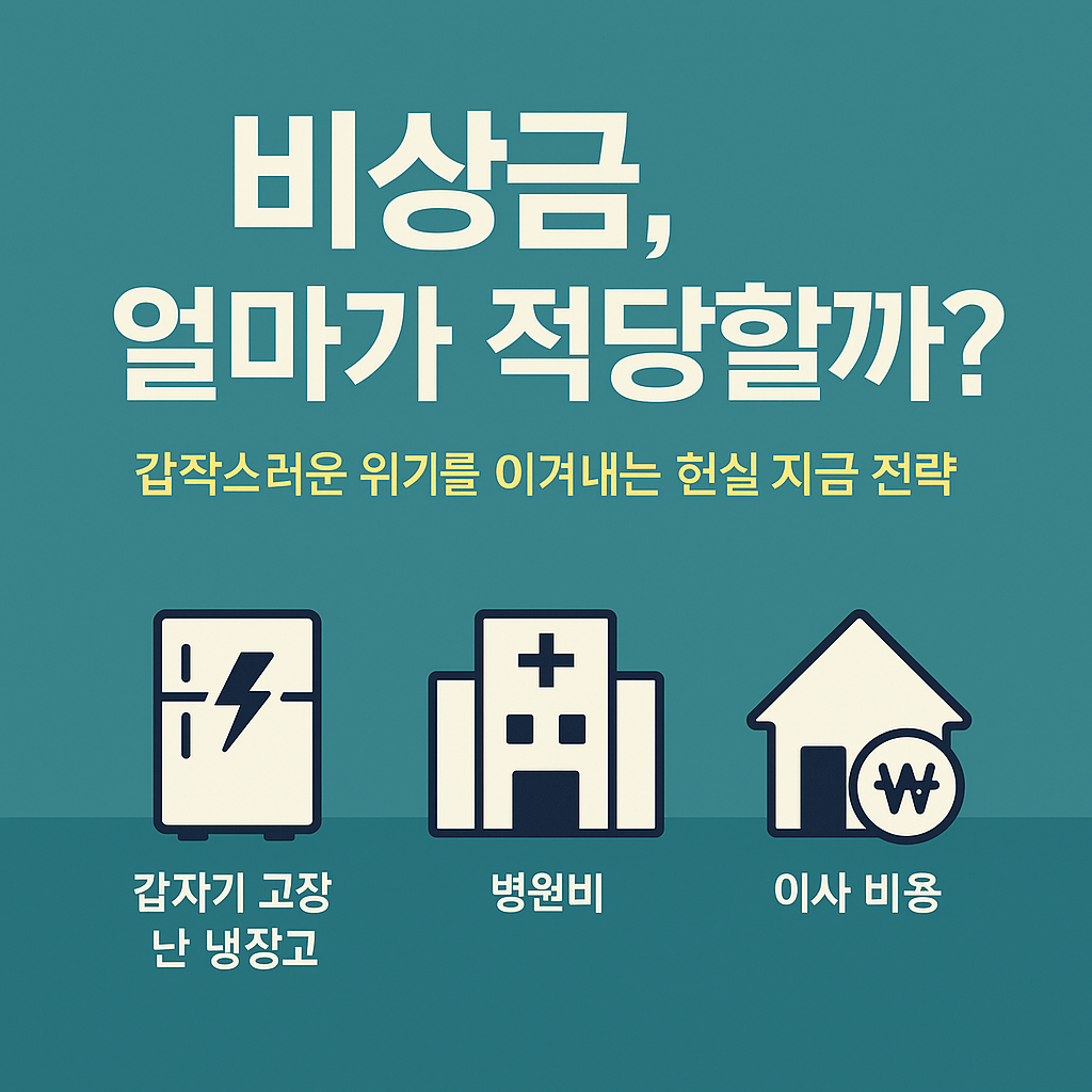 비상금, 얼마가 적당할까? 예측 불가능한 삶의 든든한 방패