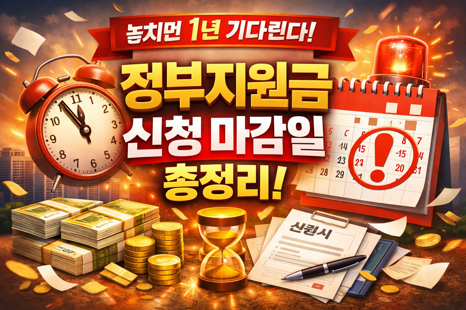 정부지원금 신청 마감일