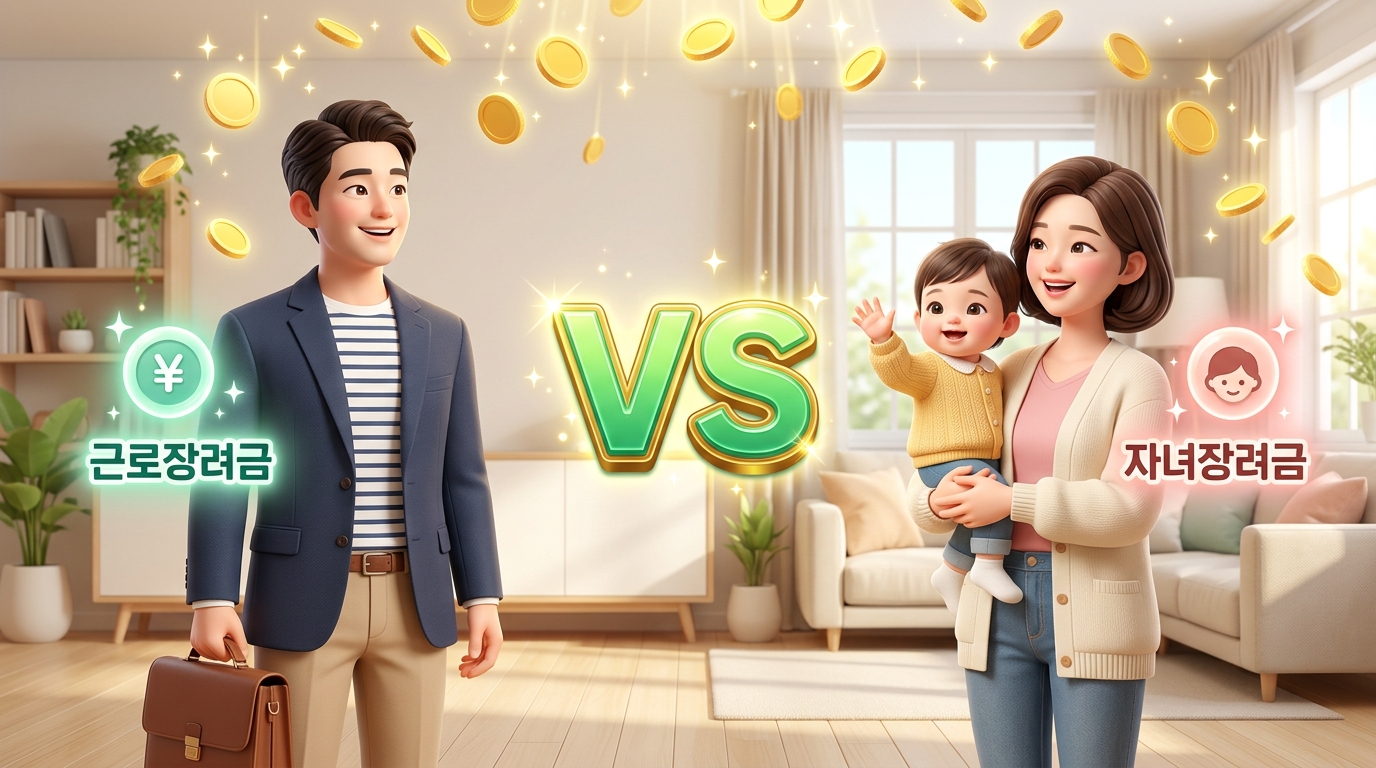 2026년 근로장려금 및 자녀장려금 비교 및 중복 수령 가이드 썸네일
