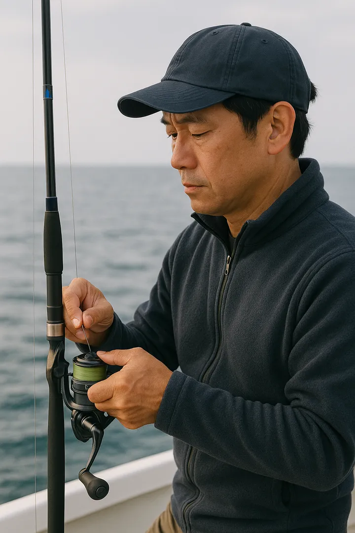 무늬오징어 생미끼 낚시 채비 설명 이미지