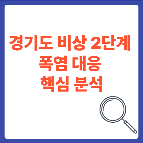 경기도 비상 2단계 폭염 대응 핵심 분석