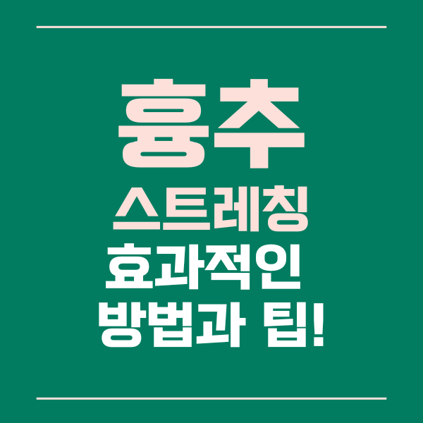 흉추스트레칭