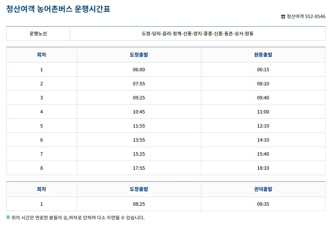 청산도 청산여객 신흥리방면