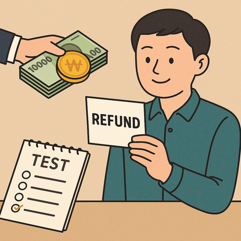 자격시험 응시료, 자격시험 응시를 위한 비용을 나타내는 이미지, 응시료와 관련된 정보를 제공하는 장면