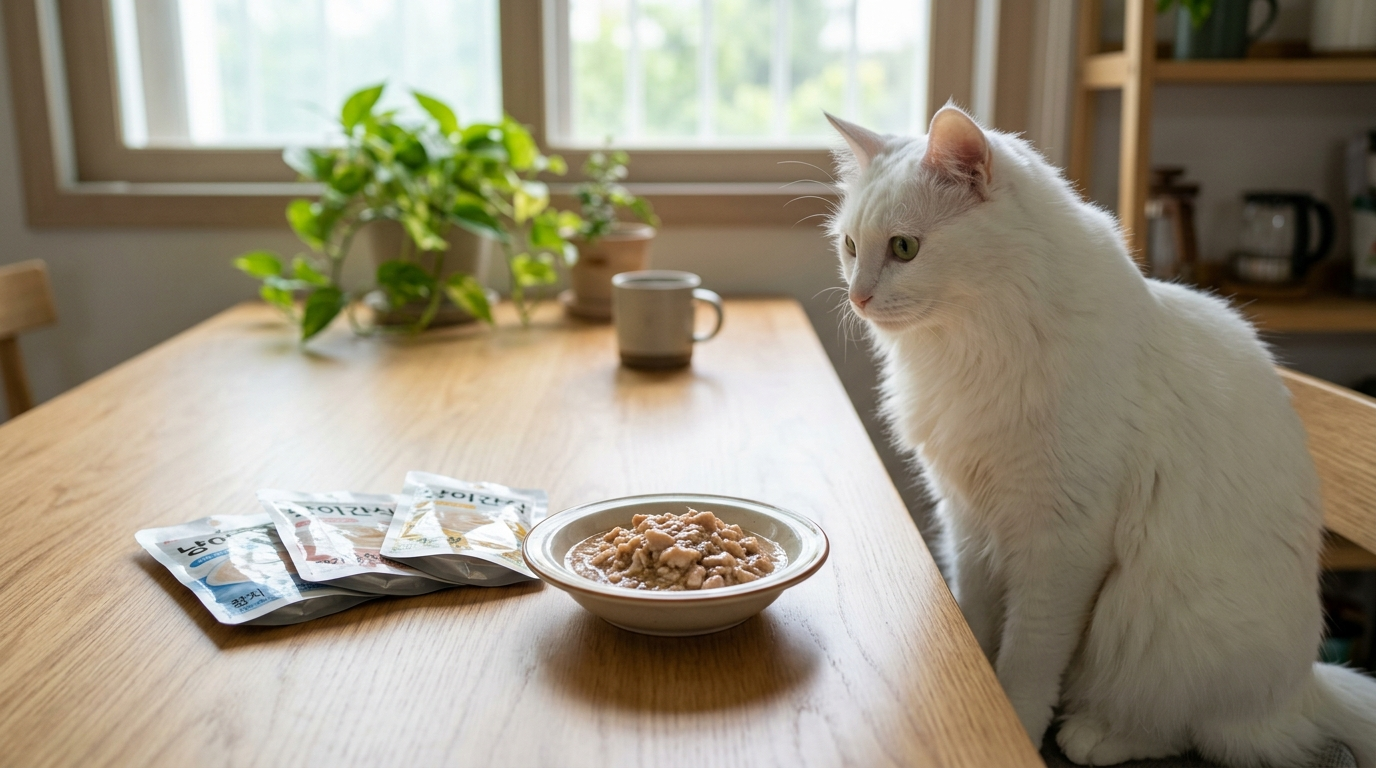부드러운 습식 고양이 간식