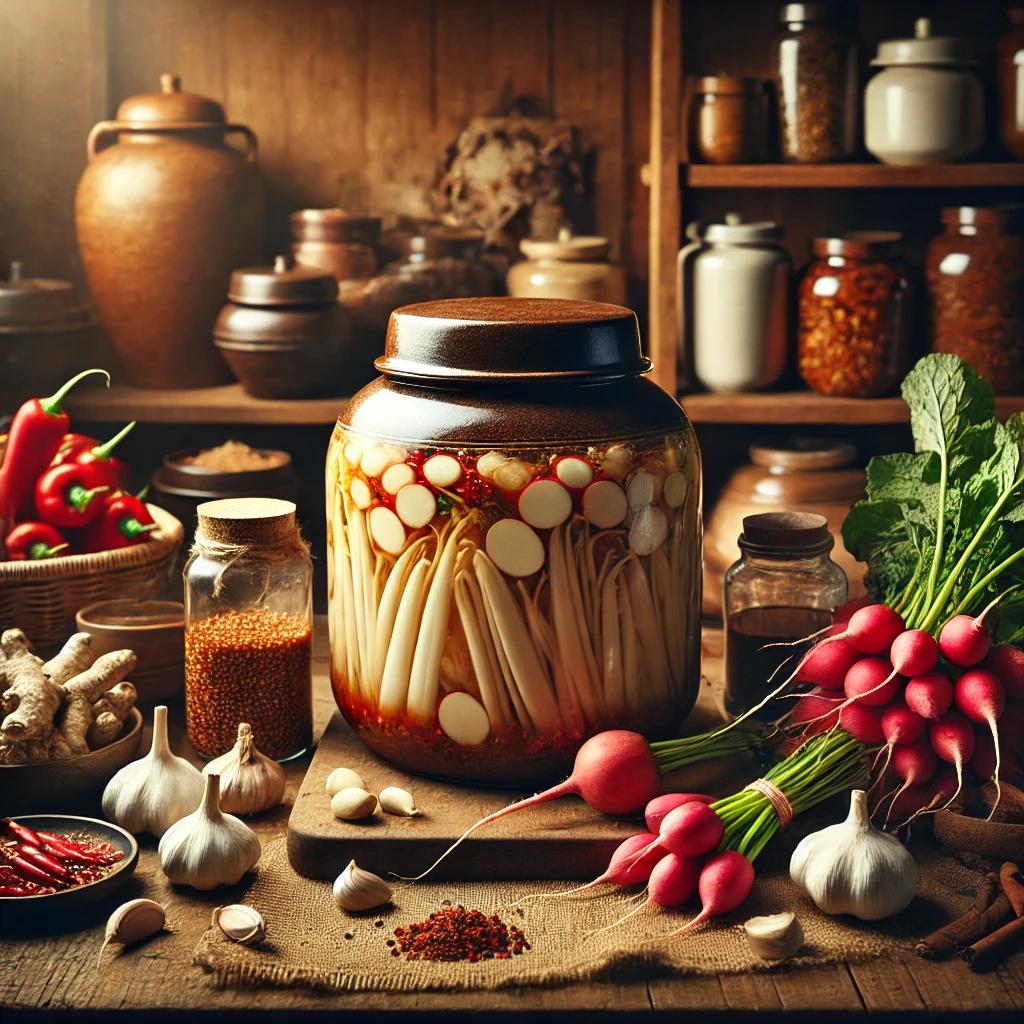 겨울동치미담그기