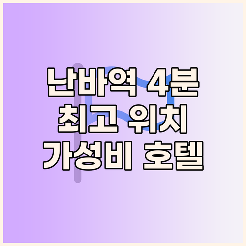 호텔 일 쿠오레 난바, 난바역 도보