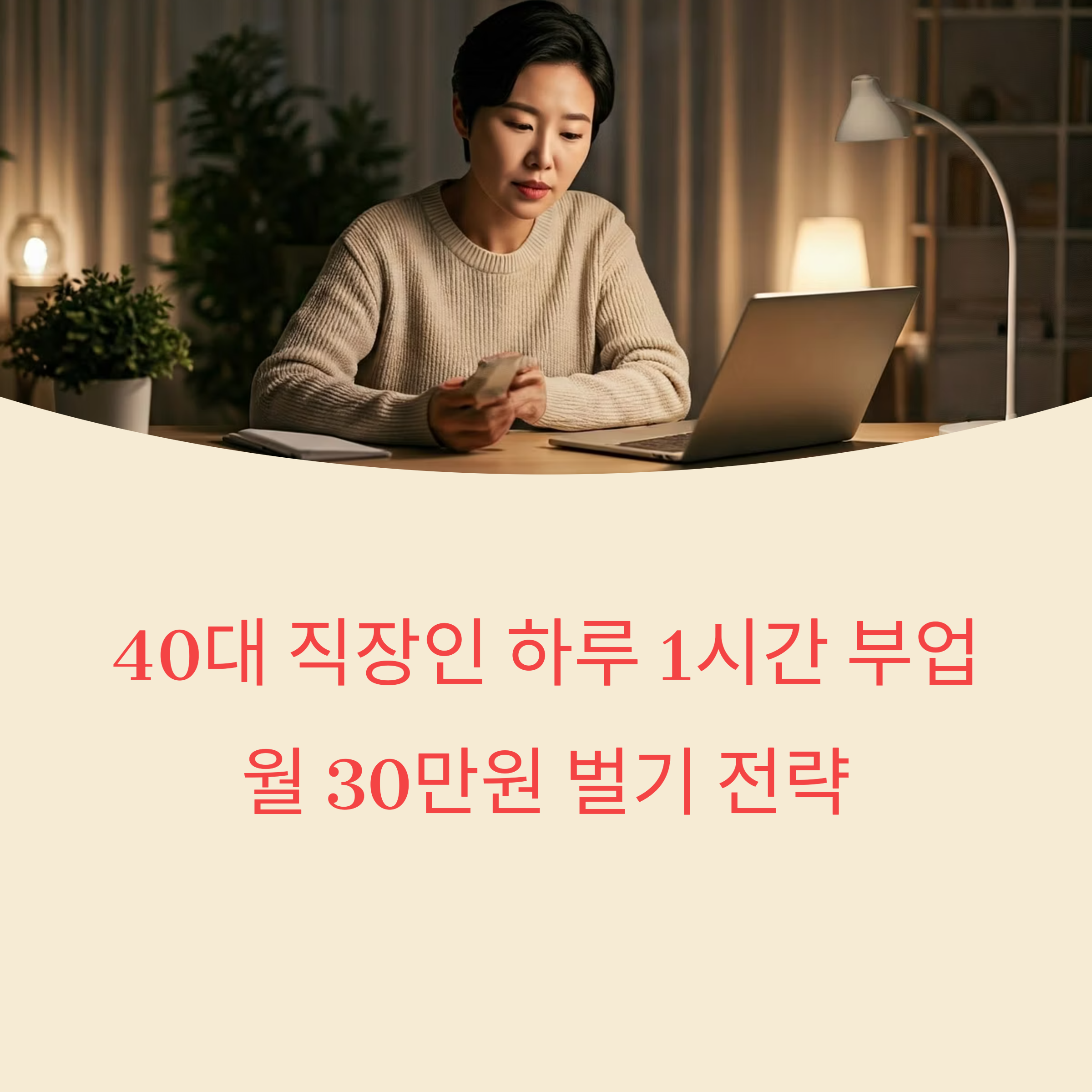 40대 직장인 27.7%가 선택한 부업! 하루 1시간으로 월 30만원 버는 5가지 최신 전략