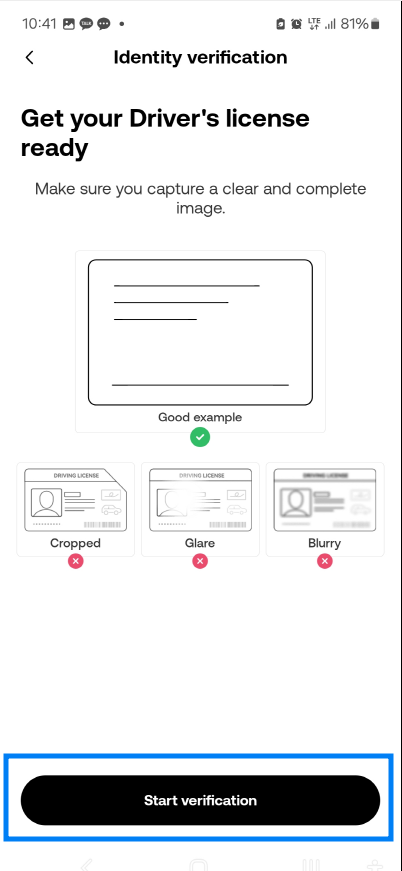 kyc 인증 신분증 촬영 화면