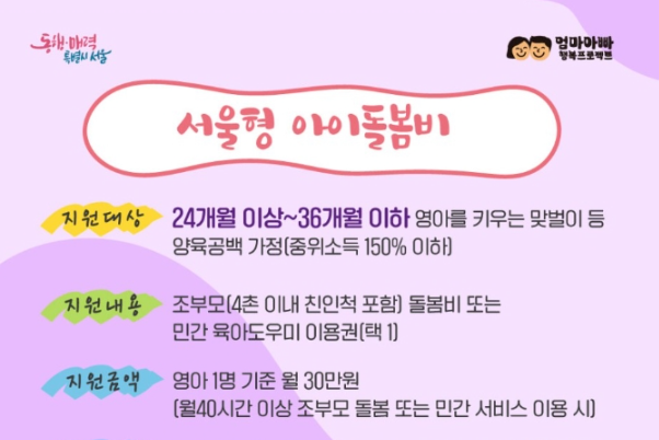 서울형 아이돌봄비