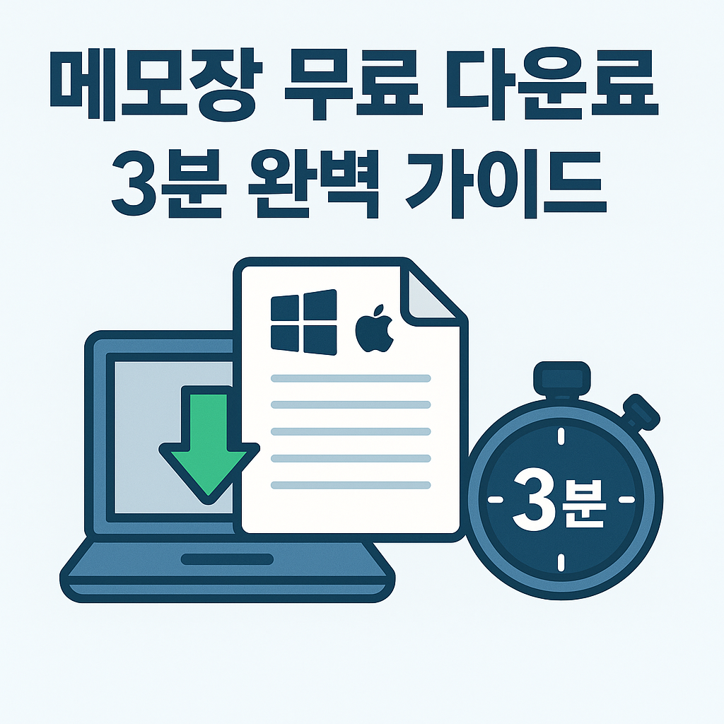메모장 무료 다운로드 3분 완벽 가이드