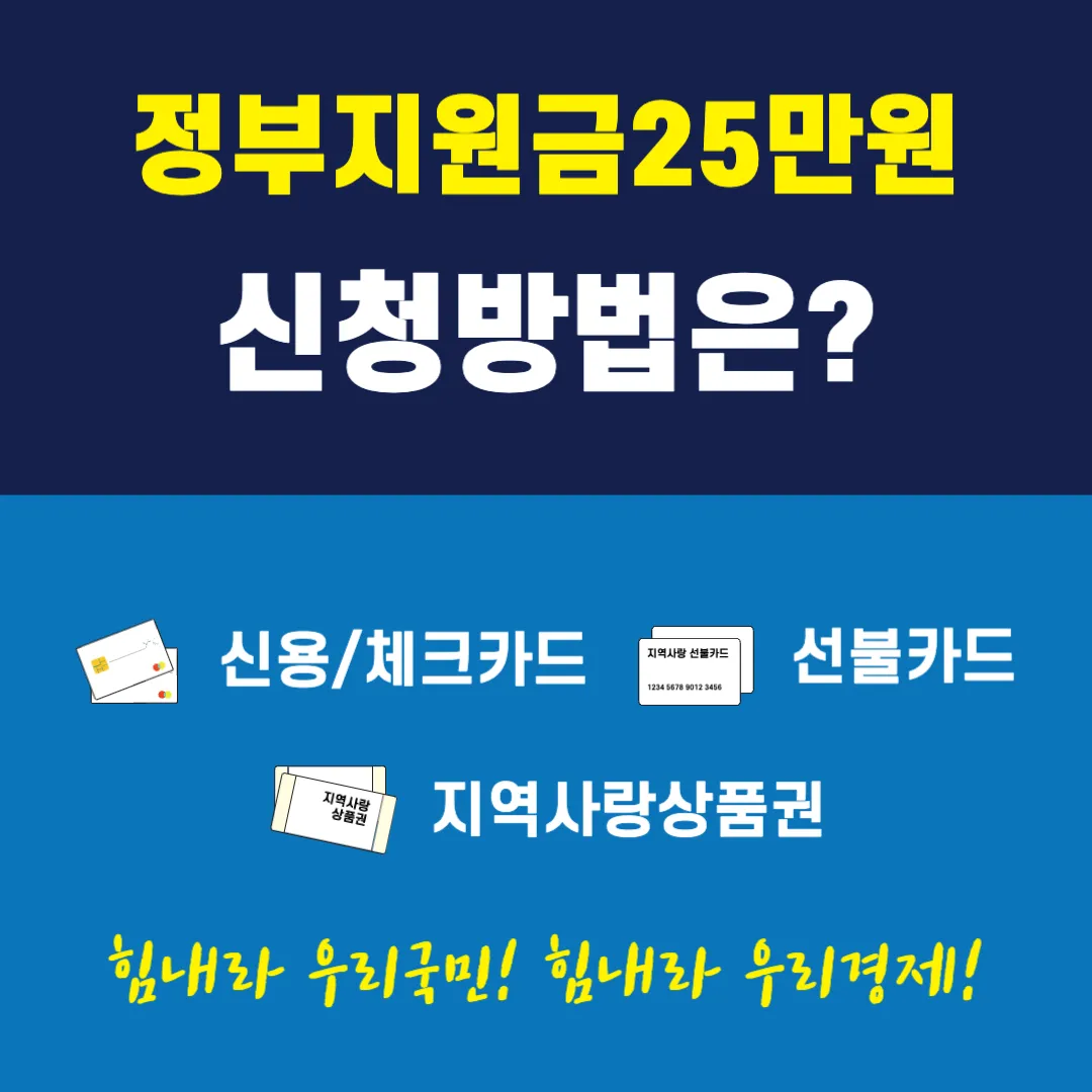 정부지원금25만원 신청방법