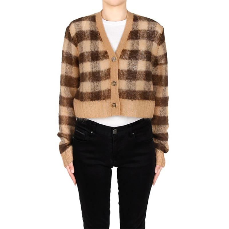 아크네스튜디오 아크네 비시 체크 카디건 BIV A60400