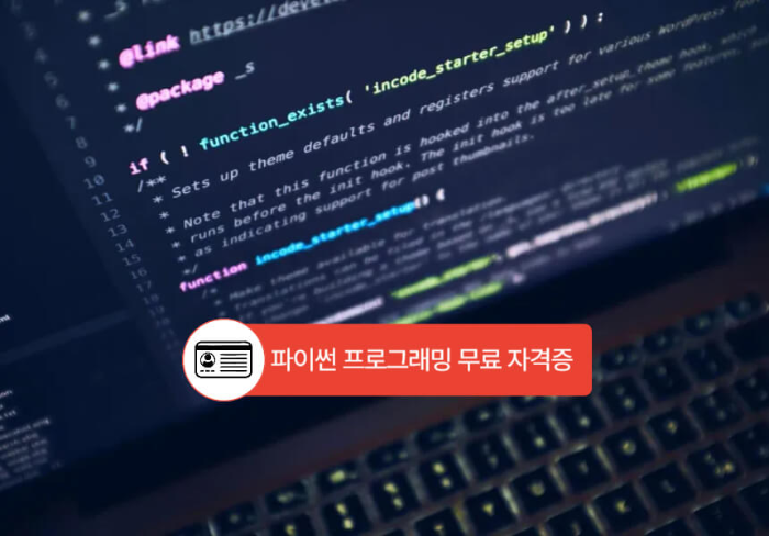 파이썬 프로그래밍 무료 자격증