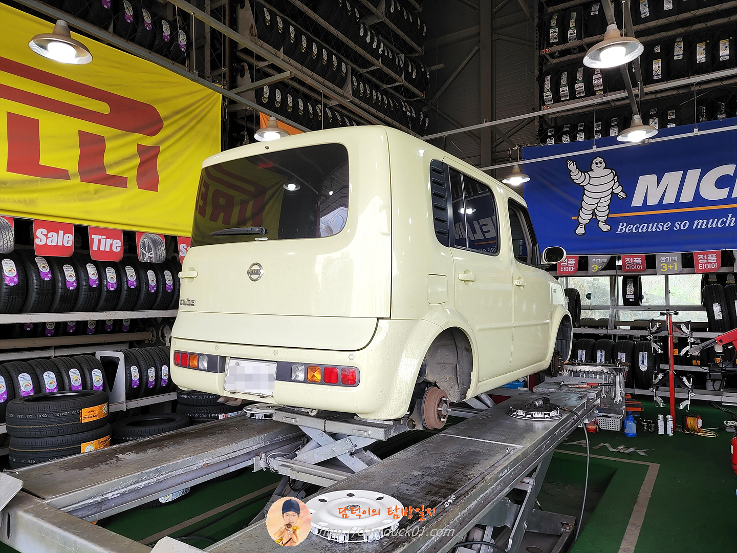 닛산 큐브 타이어 교체