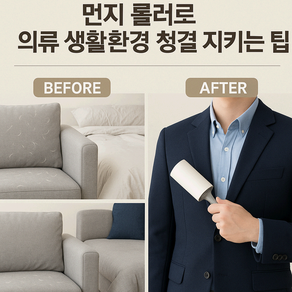 먼지 롤러로 의류 생활환경 청결 지키는 팁