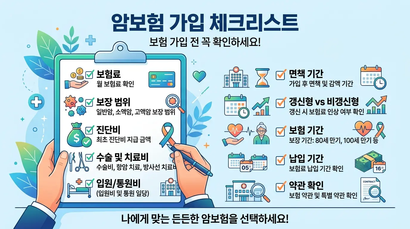 암보험 약관 확인 체크리스트