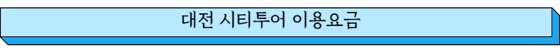 대전 시티투어 이용요금