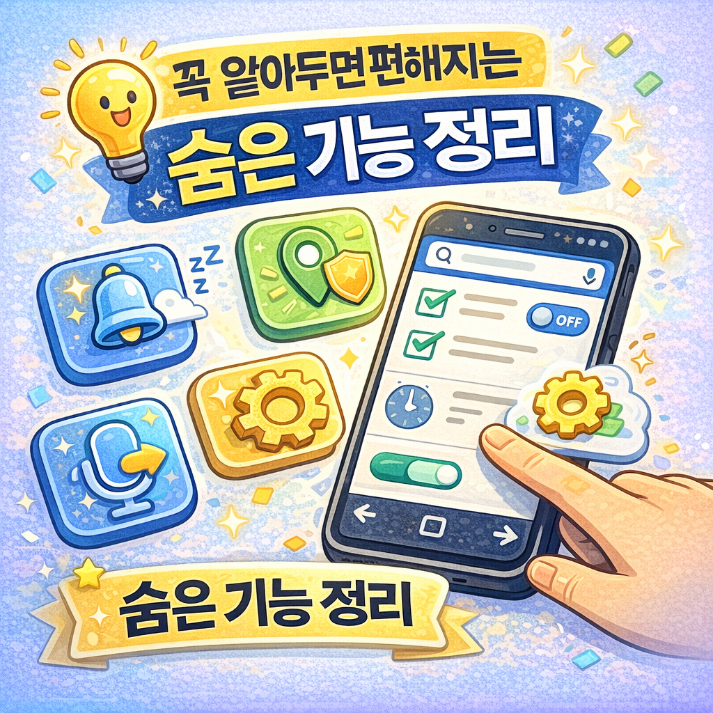 꼭 알아두면 편해지는 숨은 기능 정리