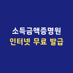 소득금액증명원 인터넷 발급 홈택스 PDF