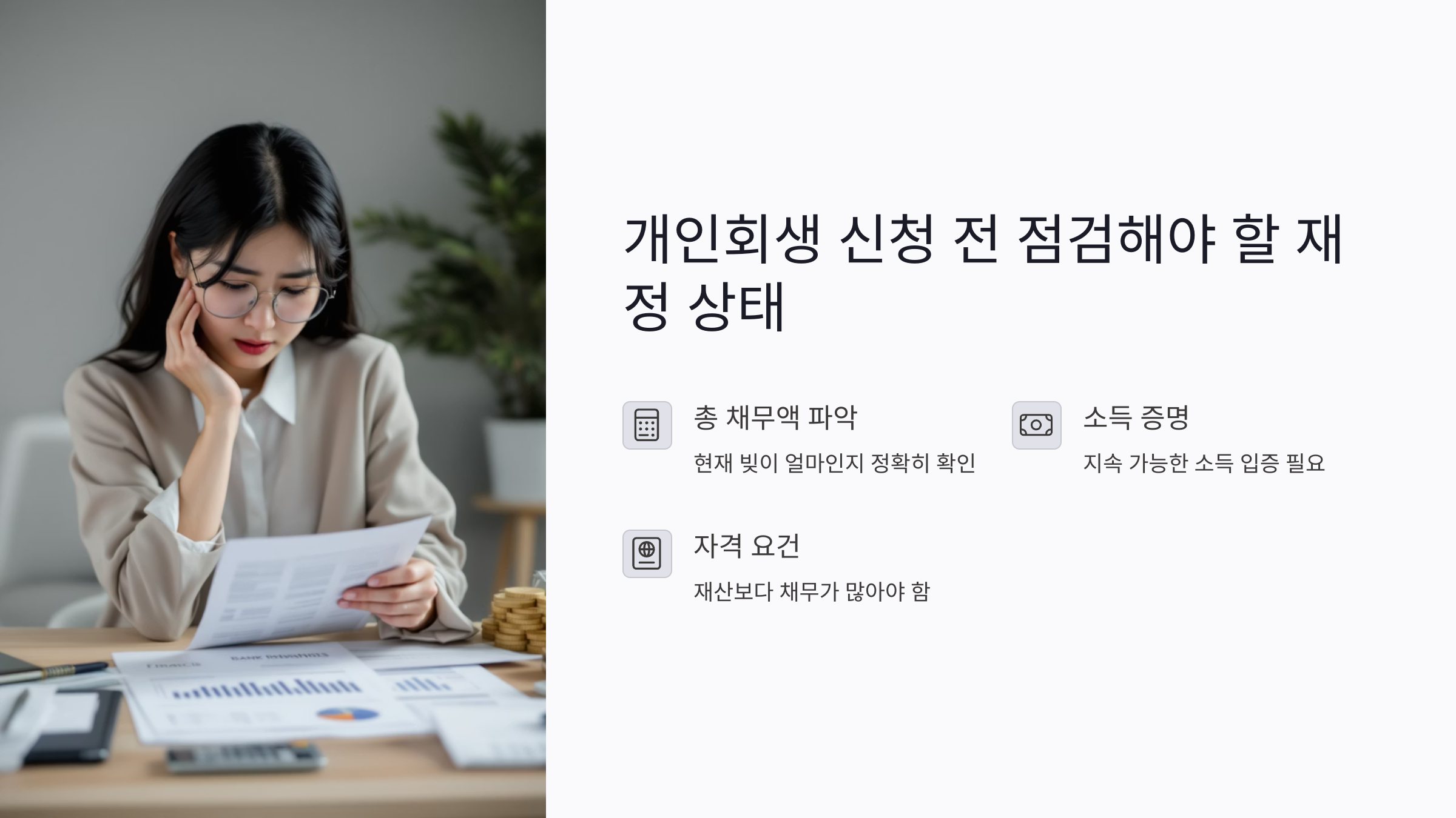 개인회생 신청 전 점검해야 할 재정 상태