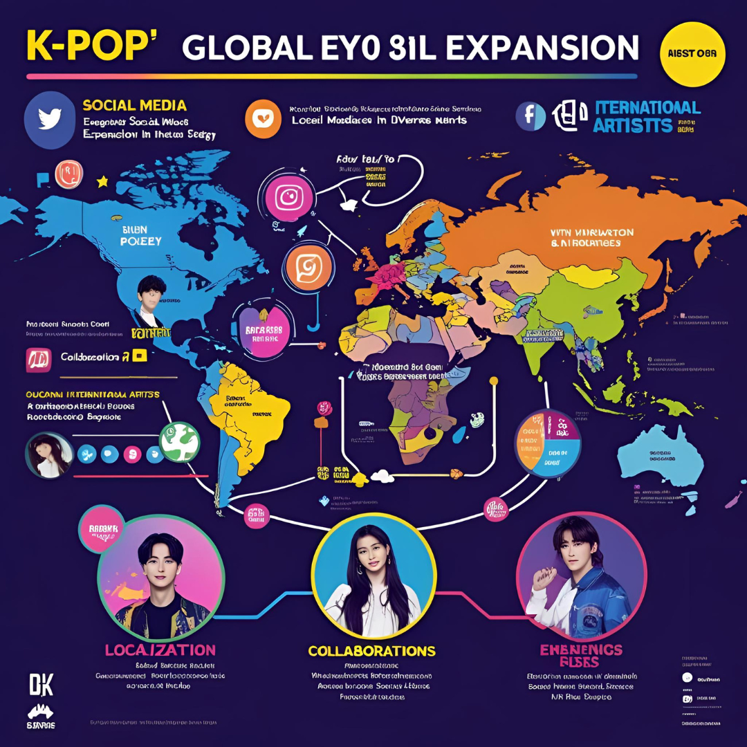 K-pop 글로벌 진출 전략 (SNS, 현지화, 협업)