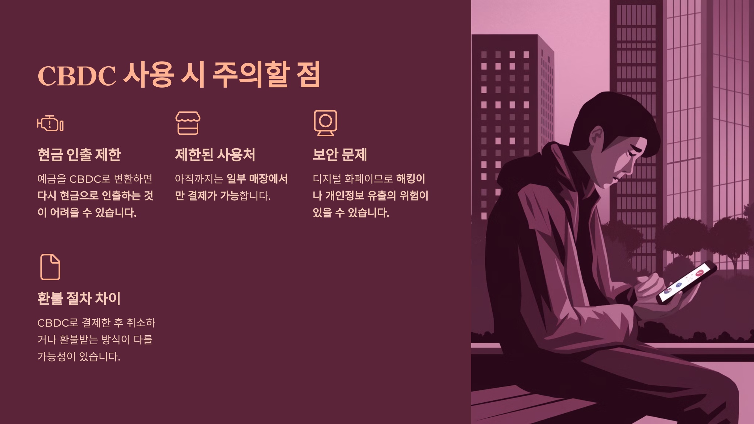 CBDC 사용 시 주의할 점