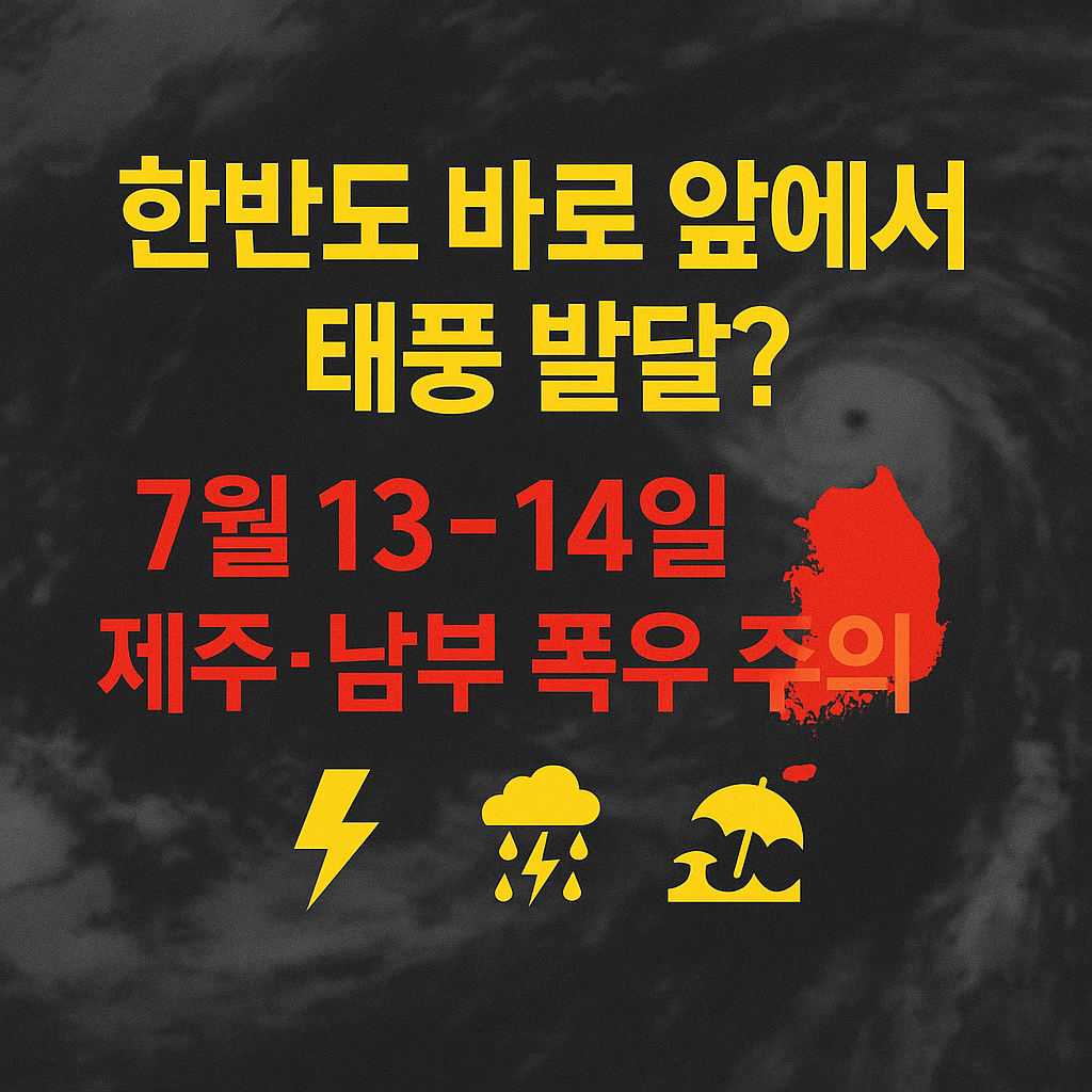 한반도 바로 앞에서 태풍 발달? 사진