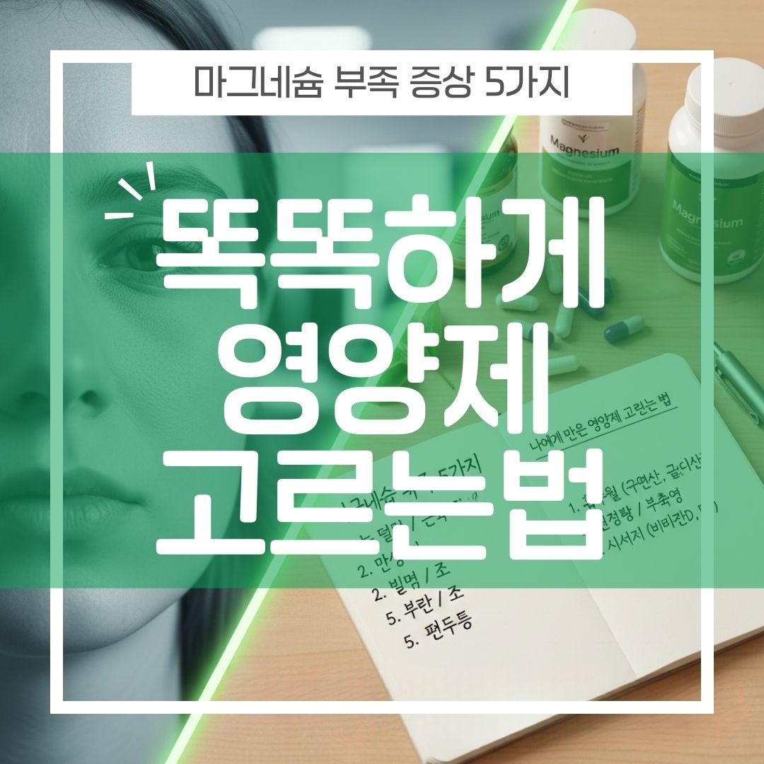 alt="마그네슘 부족 증상 5가지와 똑똑하게 영양제 고르는 법"