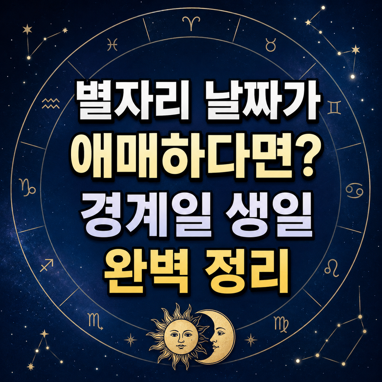 별자리 날짜가 애매하다면