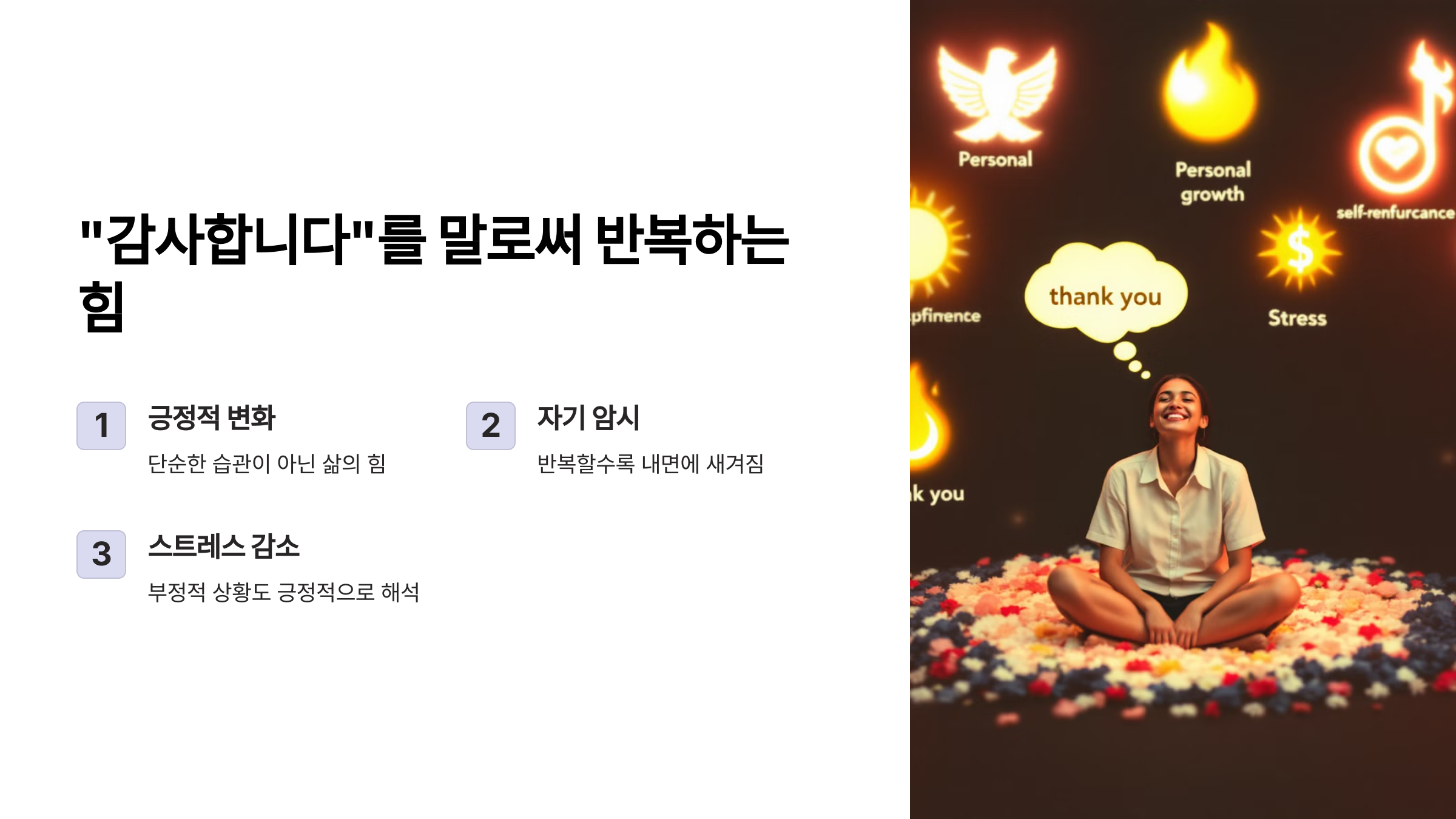 감사를 말로써 반복하는 힘