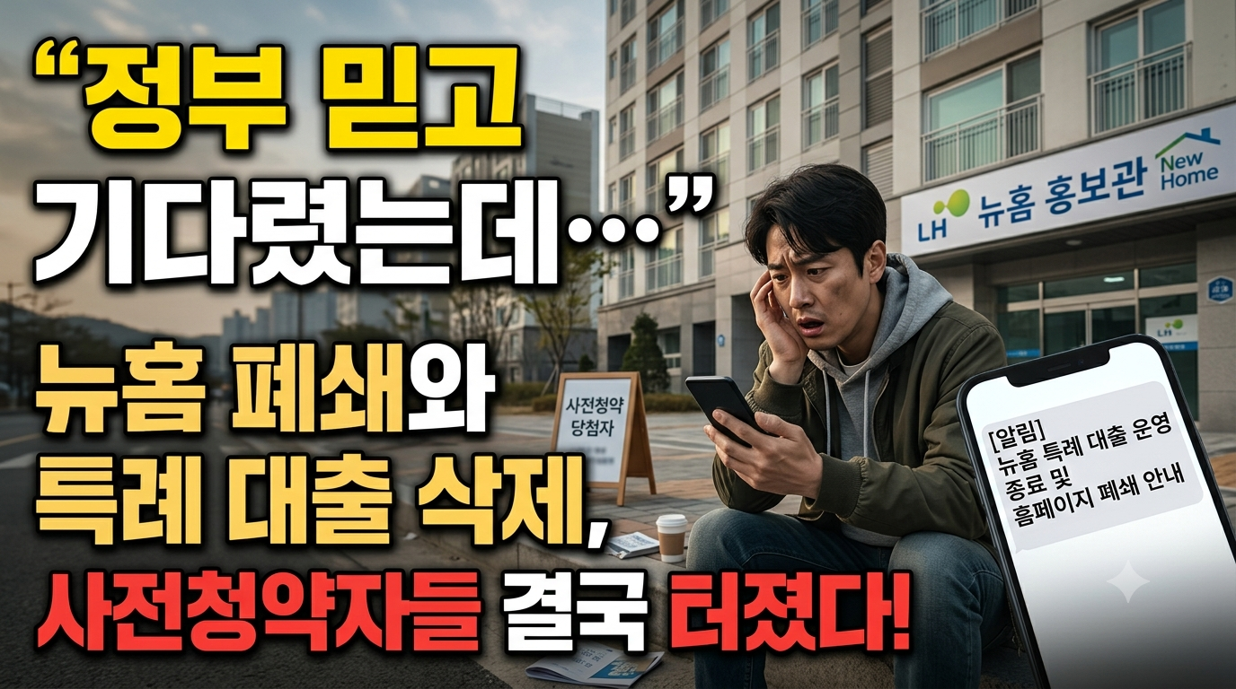 " 뉴홈 폐쇄와 특례 대출 삭제,