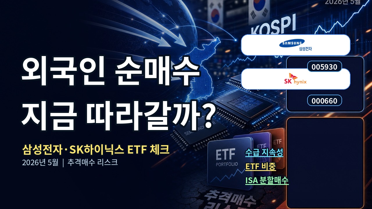 외국인 순매수 상위 코스피 삼성전자 SK하이닉스 ETF 추격매수 체크리스트 썸네일