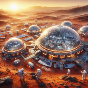 미래의 화성 기지 상상도