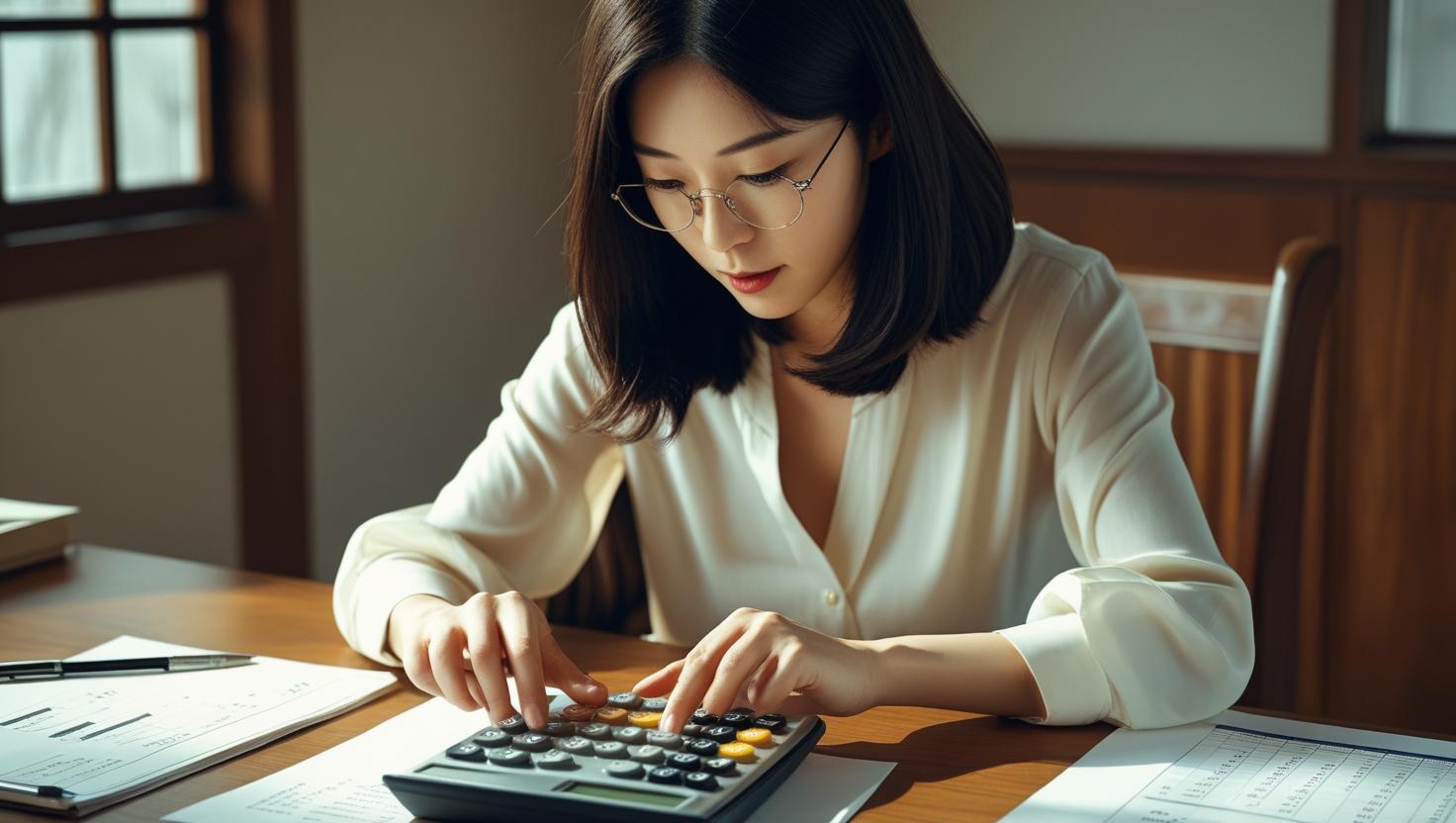 이사 비용을 계산해보는 여성