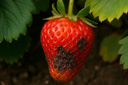 탄저병에 걸린 딸기 사진