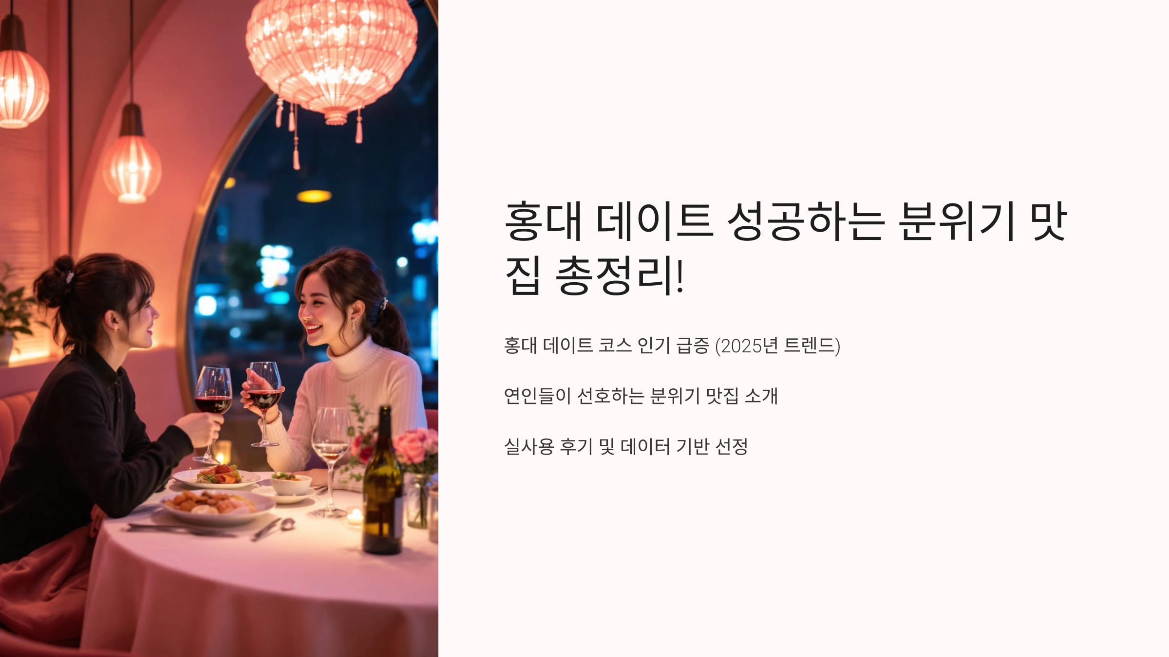 💖 홍대 데이트 성공하는 분위기 맛집 총정리!