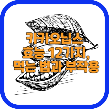카카오닙스 효능 12가지&#44; 먹는 법과 부작용