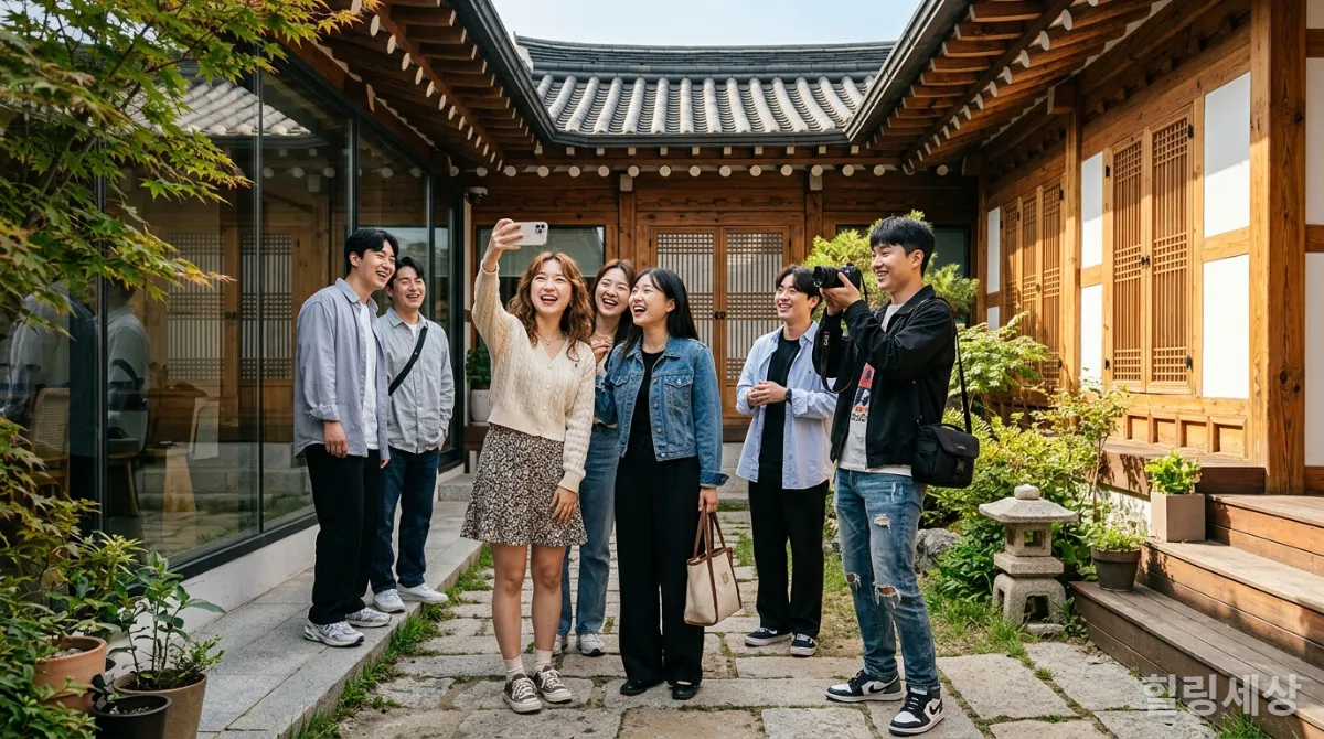 SNS에 공유할 아름다운 사진을 찍는 MZ세대 여행객들