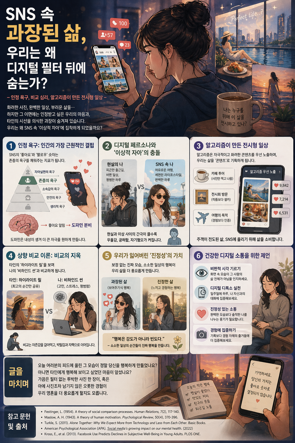 SNS 속 &lsquo;과장된 삶&rsquo;의 진실: 우리는 왜 필터 뒤에 숨을까?