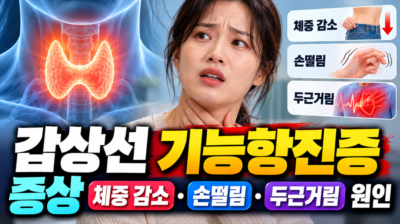 갑상선 기능항진증 증상｜체중 감소&middot;손떨림&middot;두근거림 원인