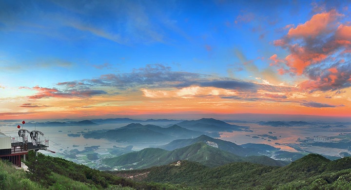 하동 짚라인 전경