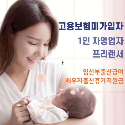 고용보험 미가입자 출산급여&bull;1인자영업자&bull;프리랜서출산급여&bull;배우자출산휴가지원금