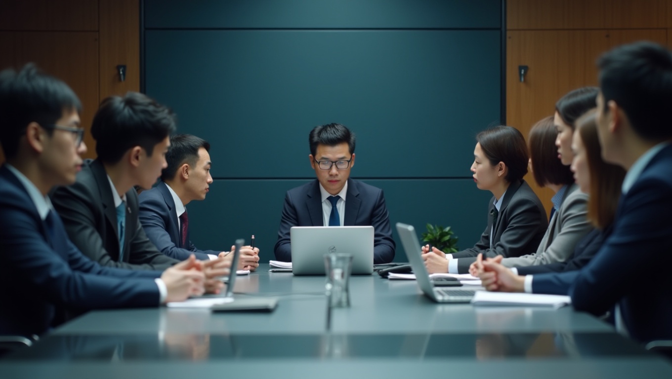 공무원들이 회의하는 모습