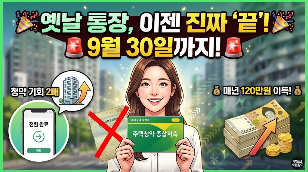 청약통장 전환 안 하면 손해? 9월 30일 전 꼭 확인해야 하는 이유 관련사진